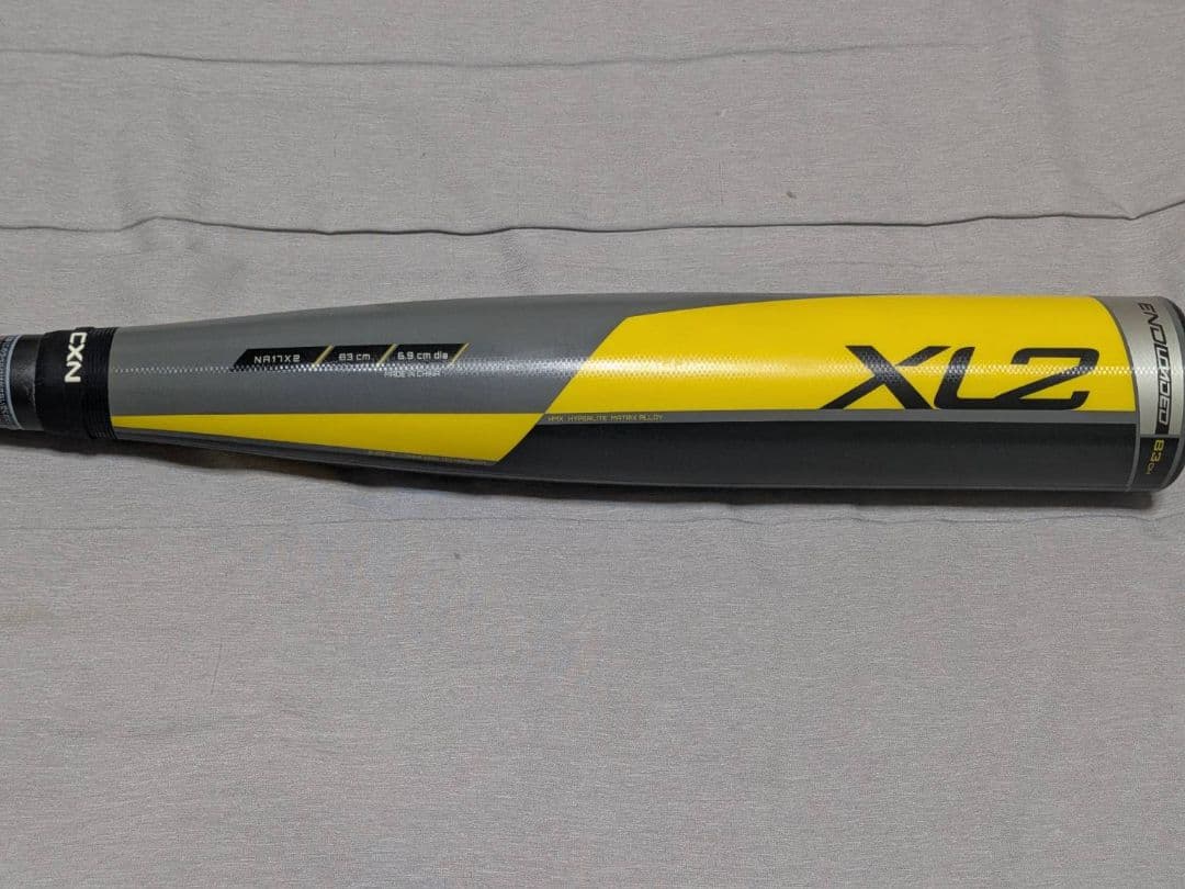 Easton XL2 軟式バット グレー/イエロー(ケース付)