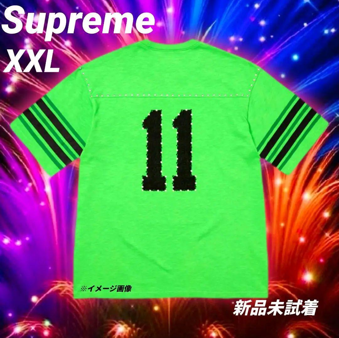 ⭕シュプリーム スタディッド フットボールシャツ グリーン XXL新品未試着