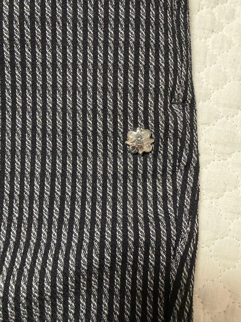美品　St ANDREWS ストライプウェーブストレッチパンツ　M