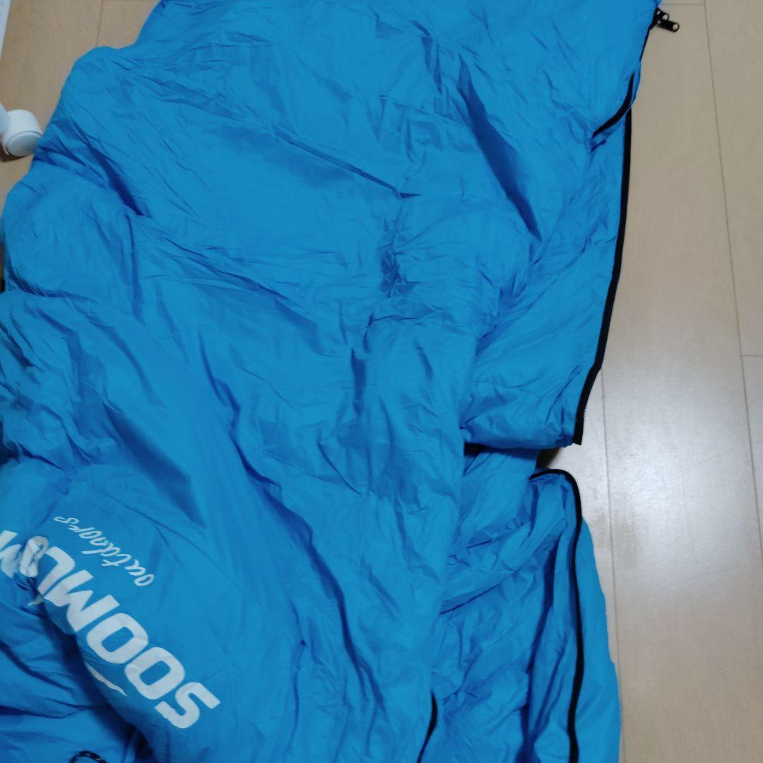 SOOMLOOM ダウンシュラフ 寝袋 水色 650FP 800g マミー型