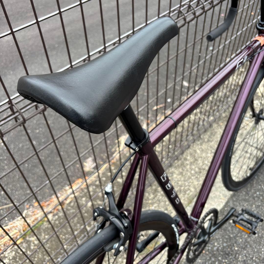 FUJI FEATHER クロモリ ピスト 54 ディープパープル