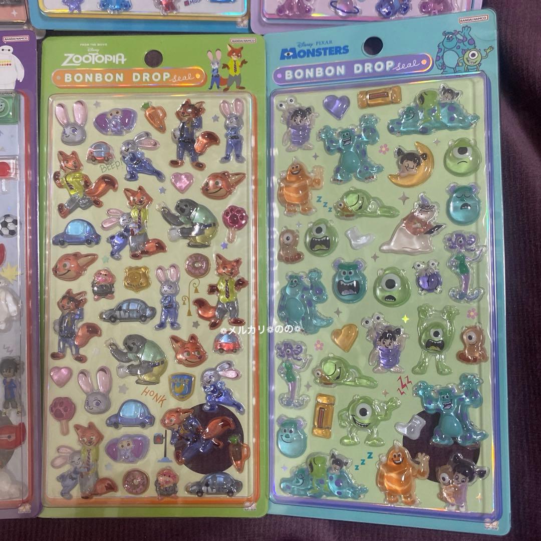 ディズニー ボンボンドロップシール 2弾 8枚 セット サンスター コンプリート