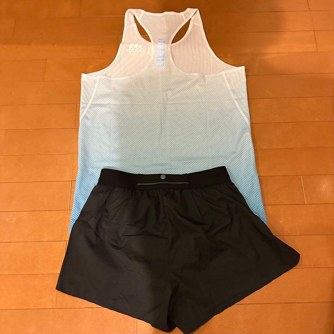 adidas adizero シングレット上下セット　Lサイズ