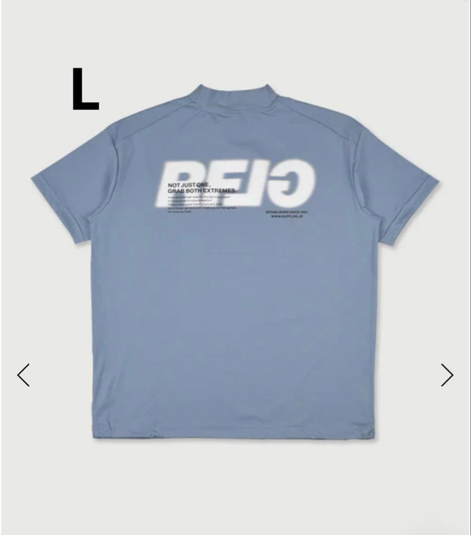 RFLG BACK LOGO MOCK NECK TEE Lサイズ　ブルーグレー