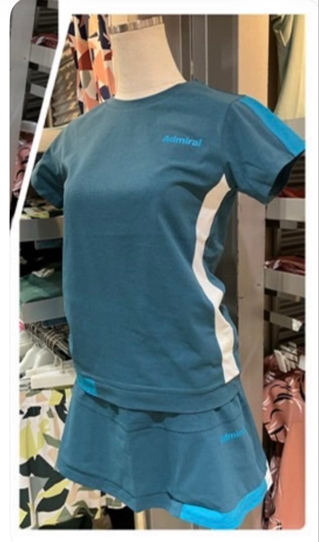 アドミラル テニスウェア セットアップ ブルー スコート Tシャツ M