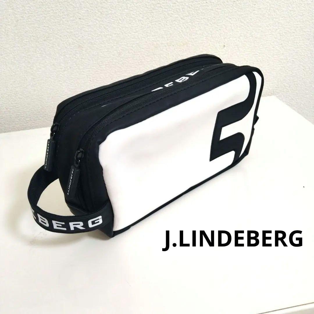 J.LINDEBERG ゴルフ用ポーチ/ビッグロゴ/バイカラー♡カートバッグ