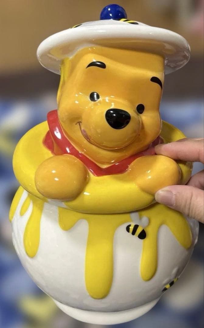 希少　ディズニーストア　くまのプーさん　クッキージャー　キャンディーポット　特大