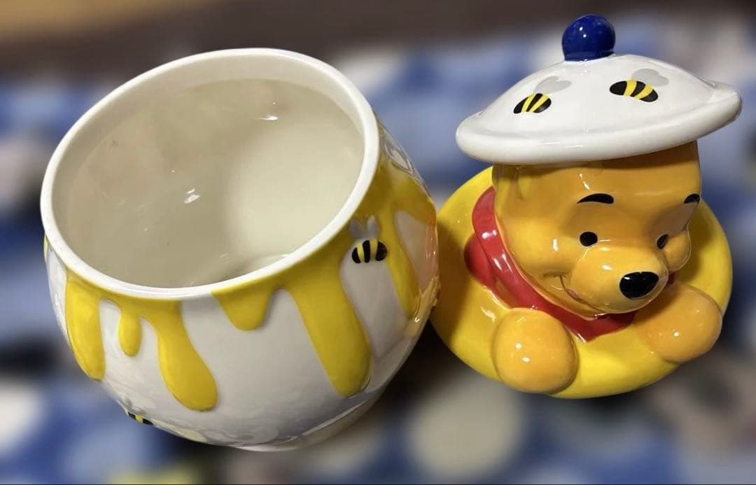 希少　ディズニーストア　くまのプーさん　クッキージャー　キャンディーポット　特大