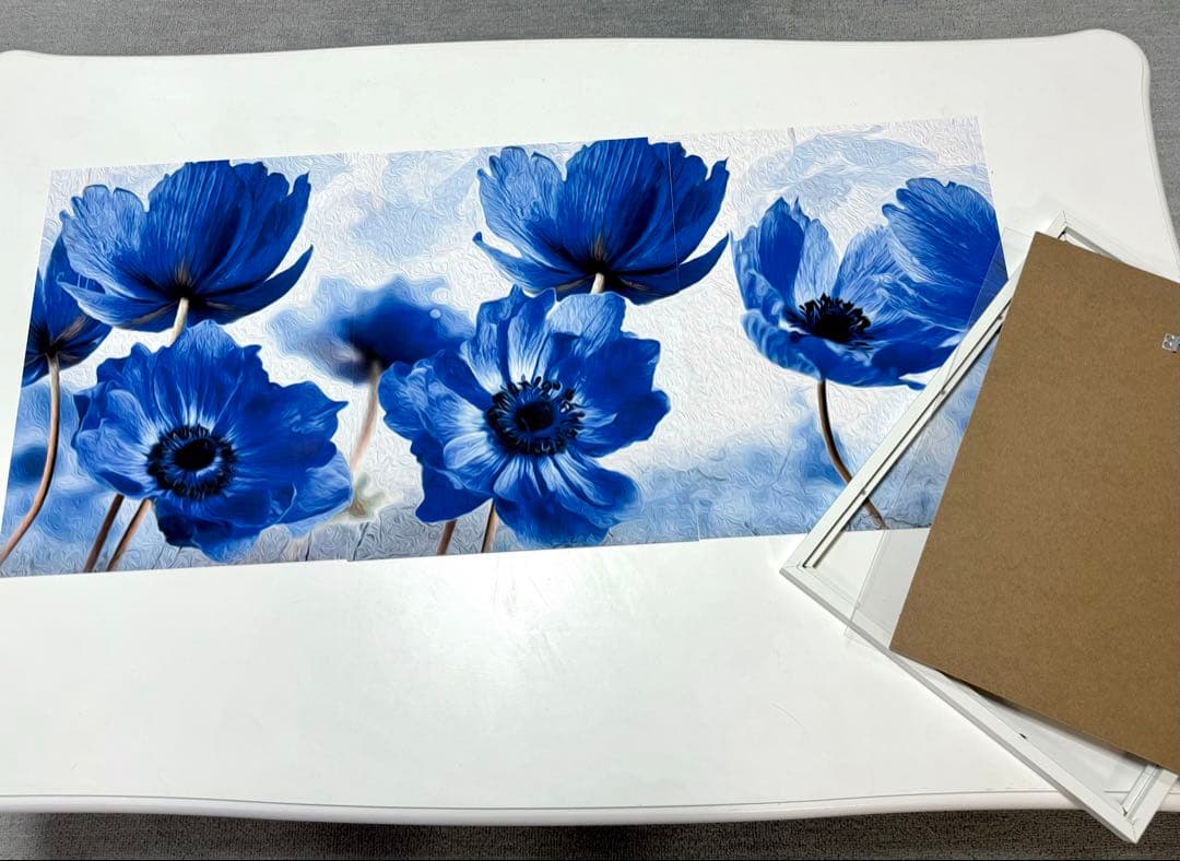 No.227フレーム付きキャンバスアート　インテリア　花の絵画　アートポスター