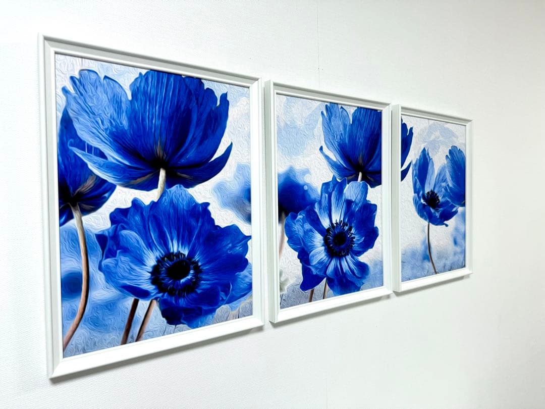 No.227フレーム付きキャンバスアート　インテリア　花の絵画　アートポスター