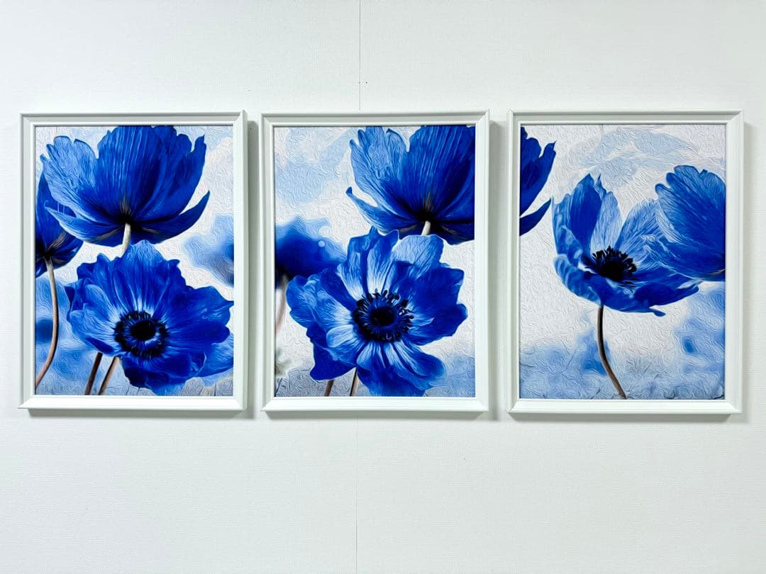 No.227フレーム付きキャンバスアート　インテリア　花の絵画　アートポスター