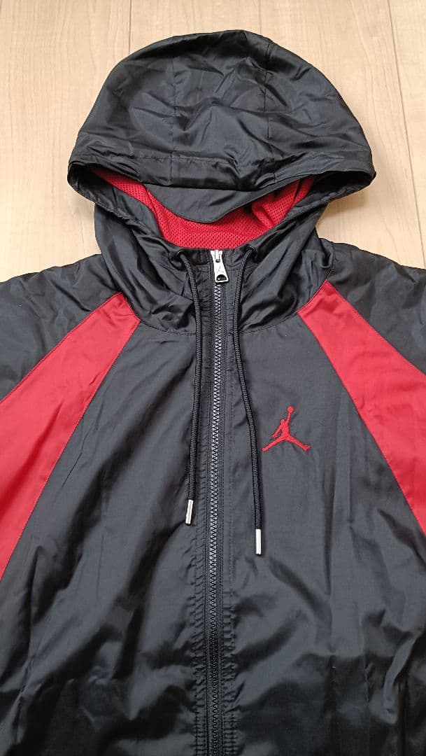 新品未使用 Jordan フルジッパー アノラックジャケット 黒/赤