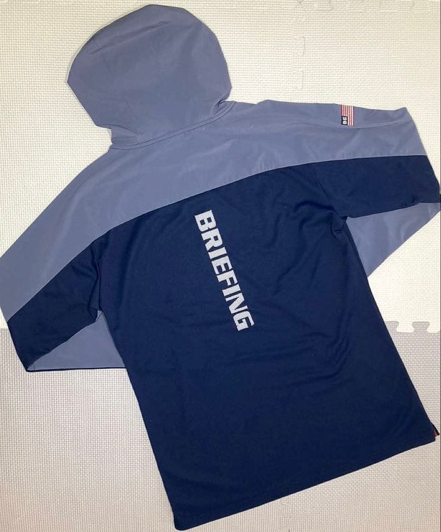 BRIEFING GOLF MS HALF ZIP HOODIE（NAVY／M）
