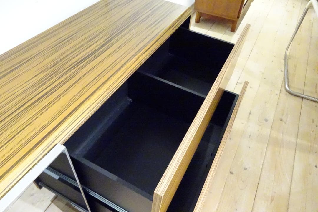 ボニー柾目突板　（黒檀）　AVボード　テレビボード　サイドボード　キャビネット