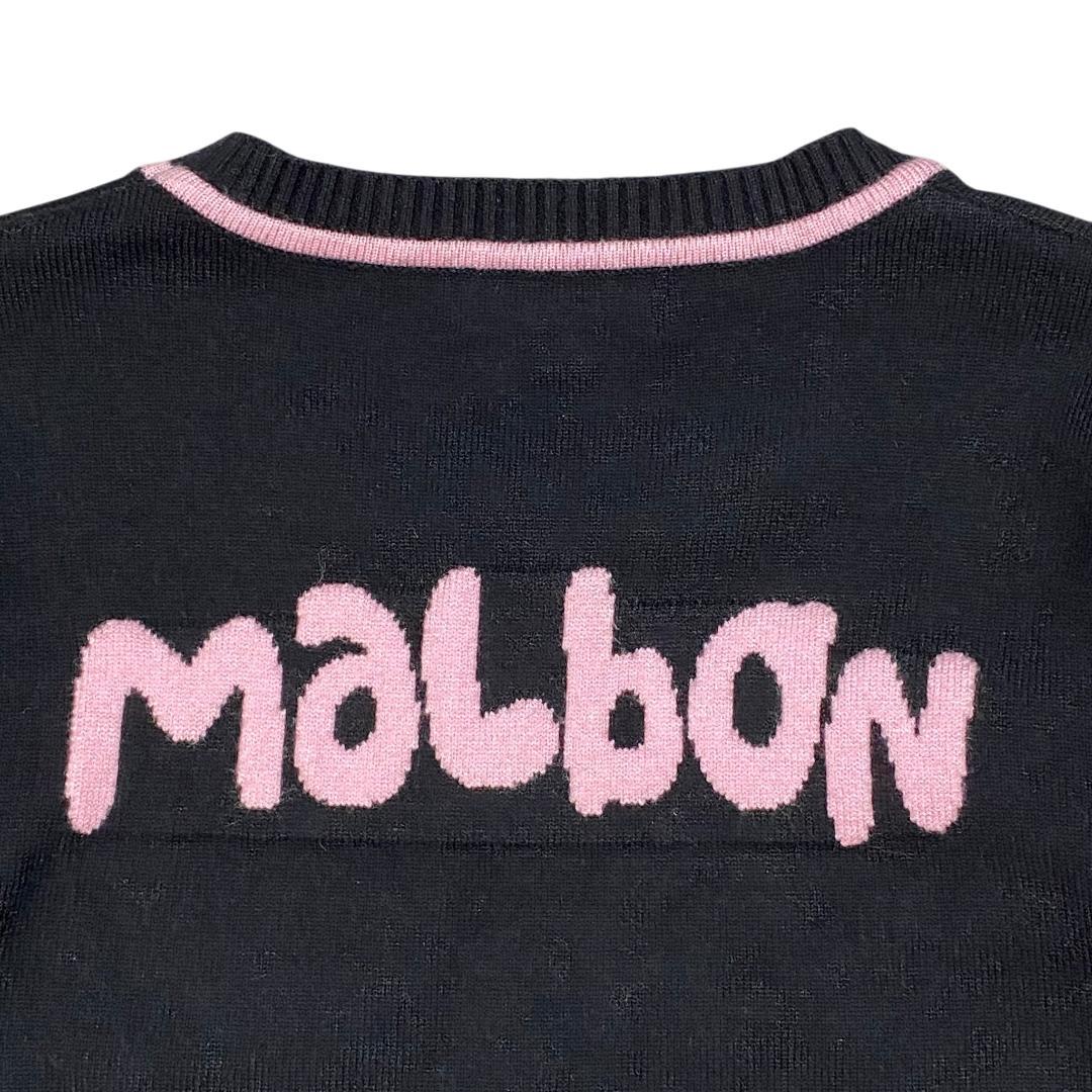 MALBON GOLF マルボン ゴルフ 長袖 ニット セーター S ブラック