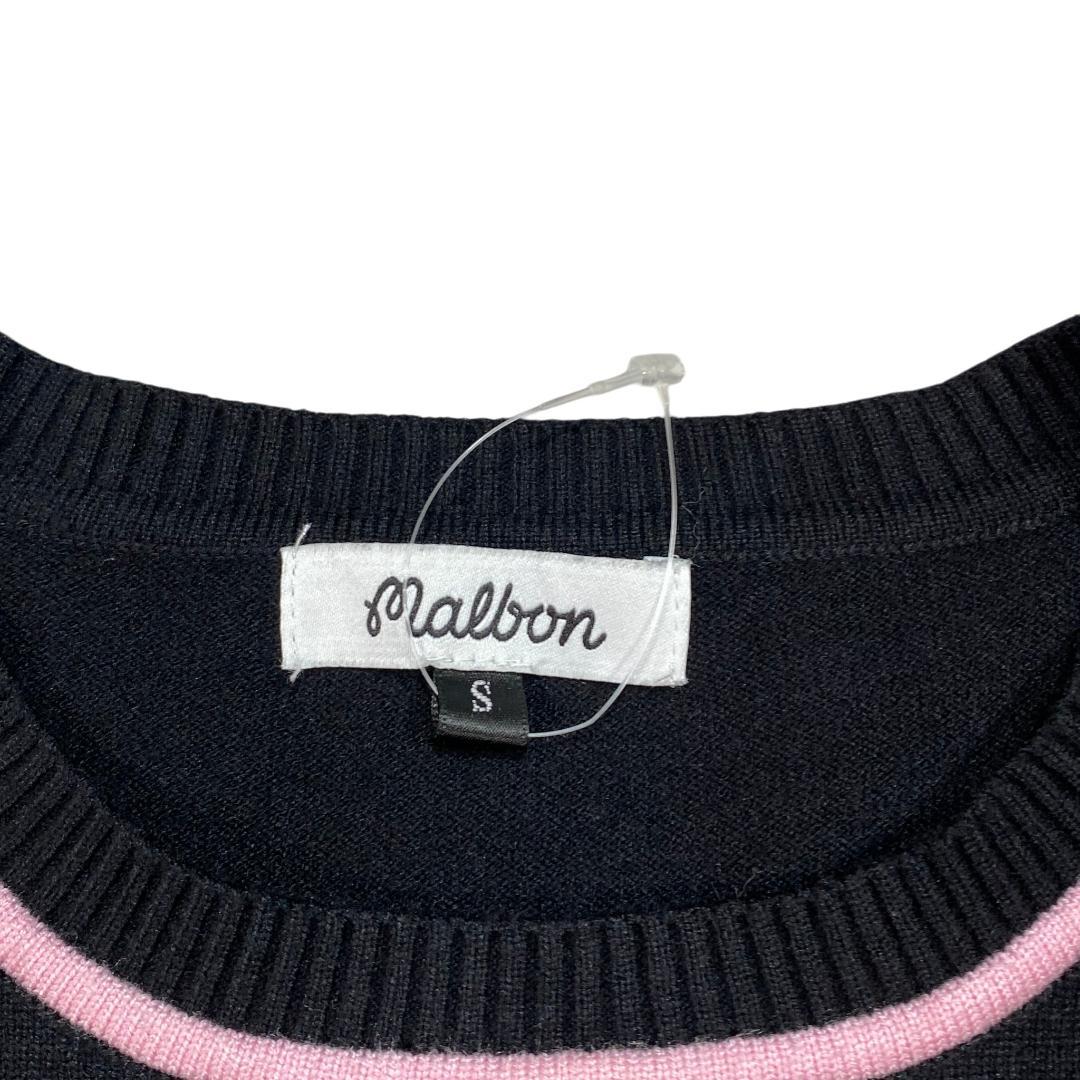 MALBON GOLF マルボン ゴルフ 長袖 ニット セーター S ブラック