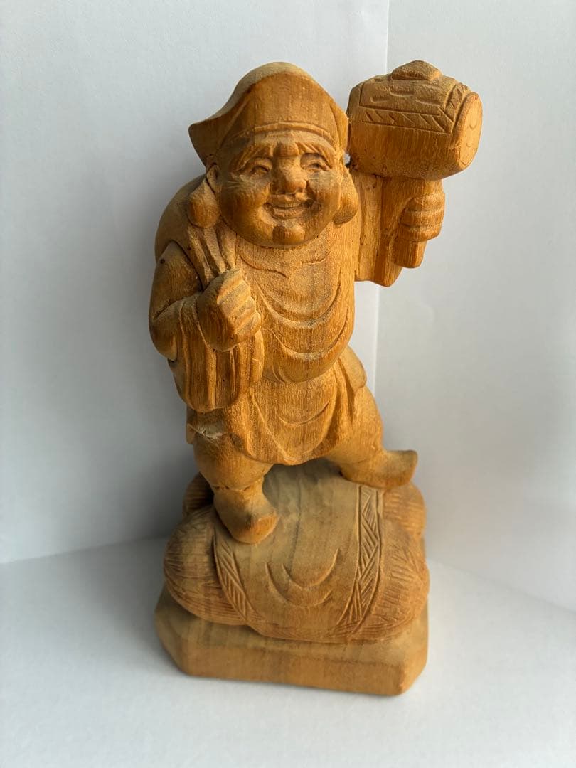 恵比寿　大黒天　木彫　彫刻　置物　縁起物　骨董　七福神　セット
