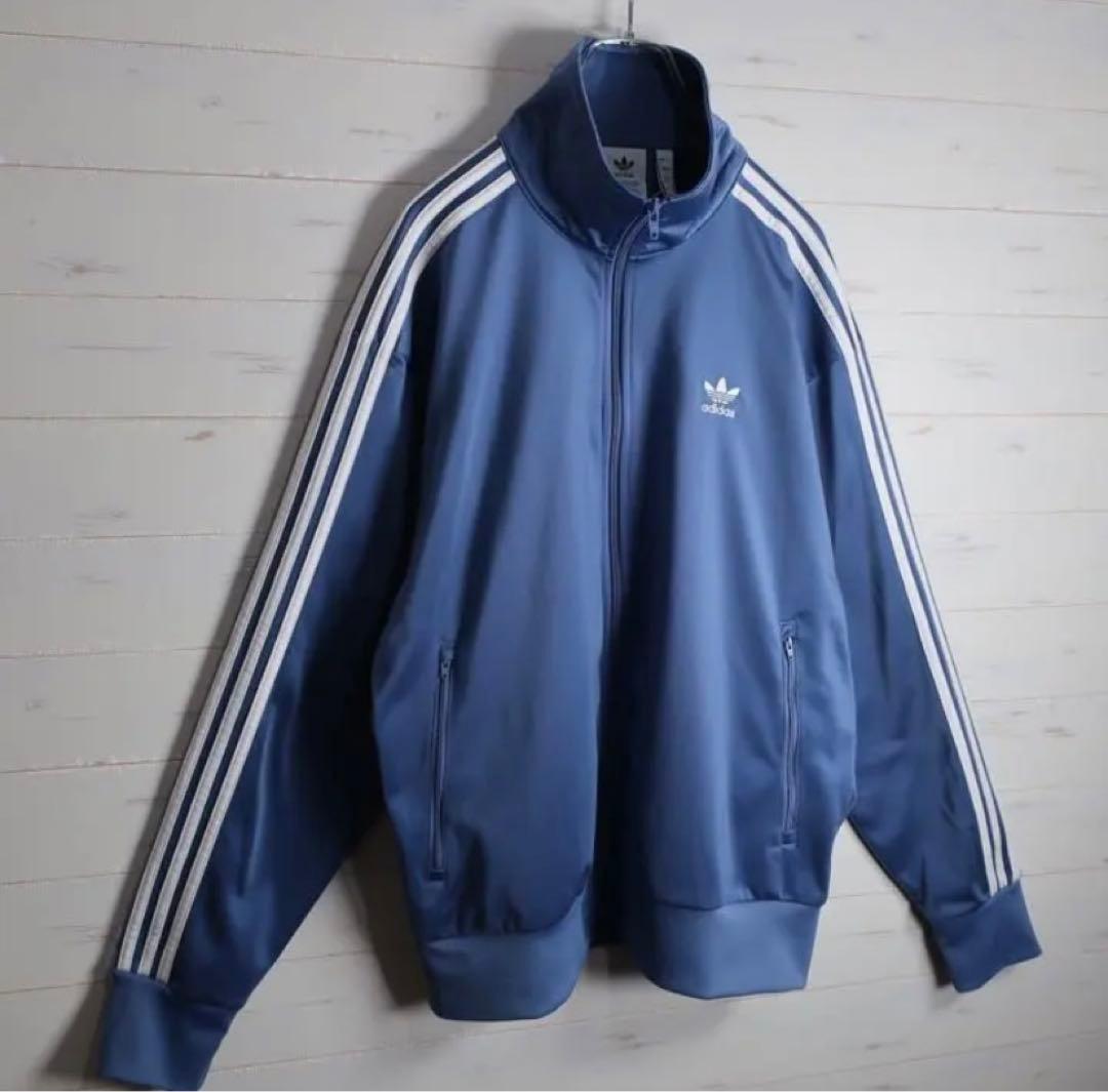 【美品】アディダス トラックジャケット XXL くすみブルー