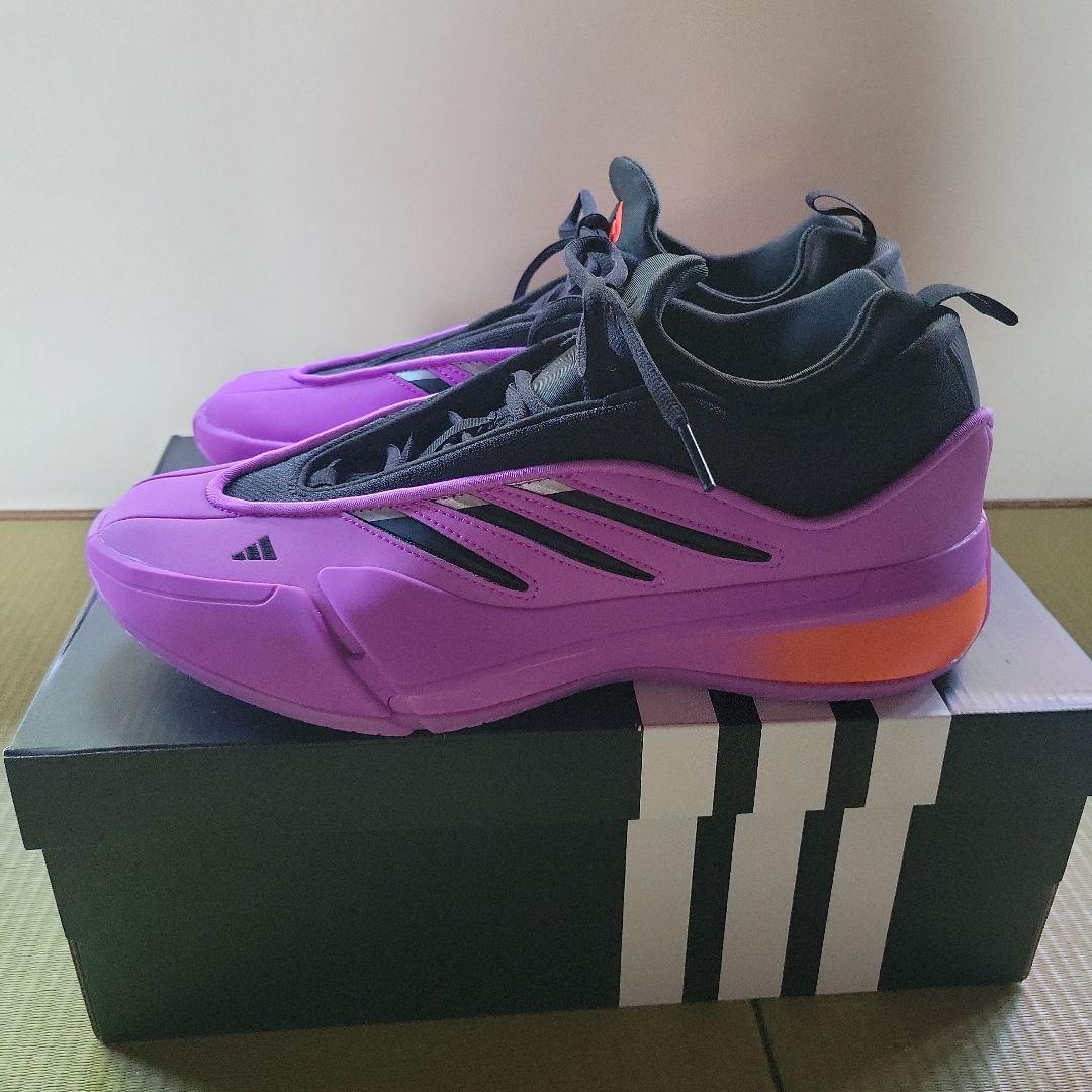 アディダス DAME 9 LOW TRAINERS パープル　箱つき