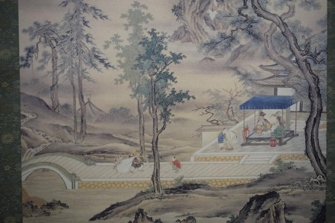 複製/橋本雅邦/七福神図/工芸/布袋屋掛軸HE-473