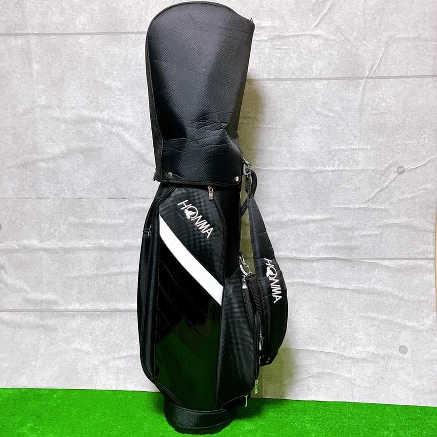 【極美品】HONMA ゴルフ キャディバッグ ブラック 9型 5分割 カート式