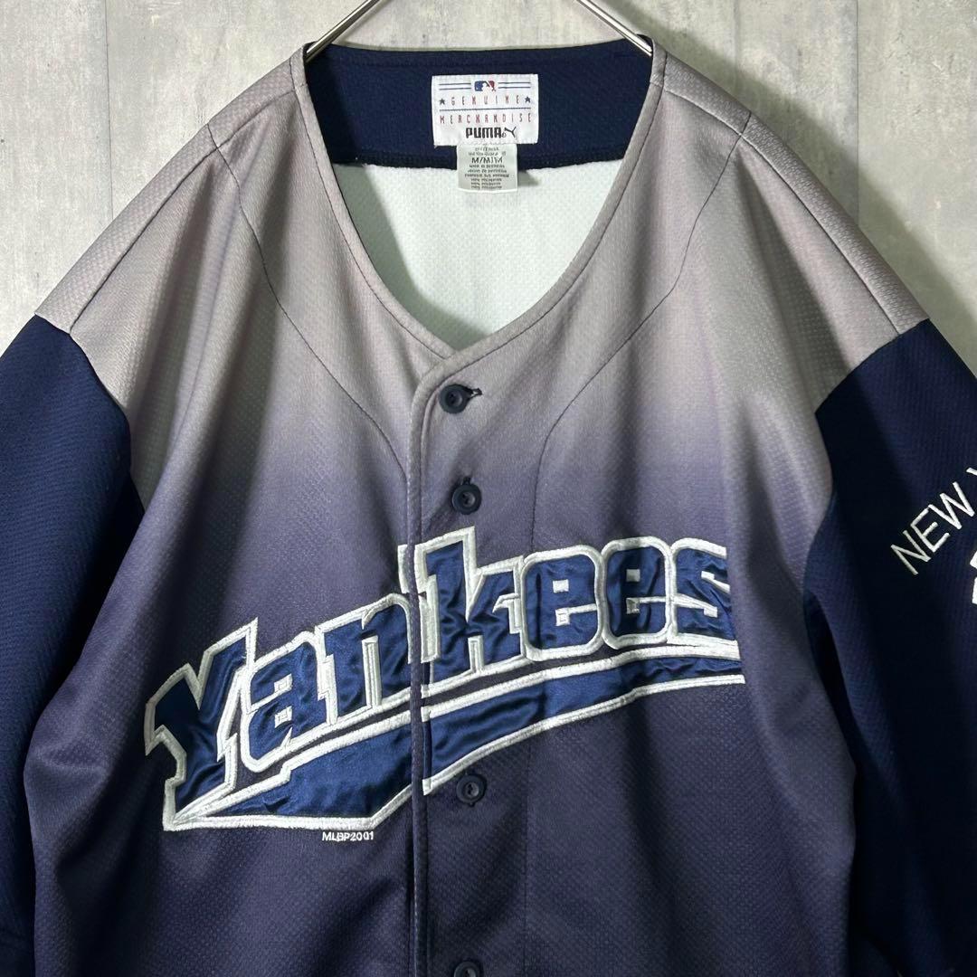 希少 Puma × MLB 公式 ヤンキース ベースボールシャツ ヴィンテージ