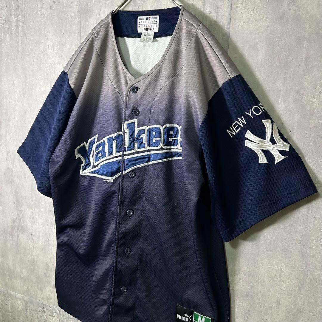 希少 Puma × MLB 公式 ヤンキース ベースボールシャツ ヴィンテージ