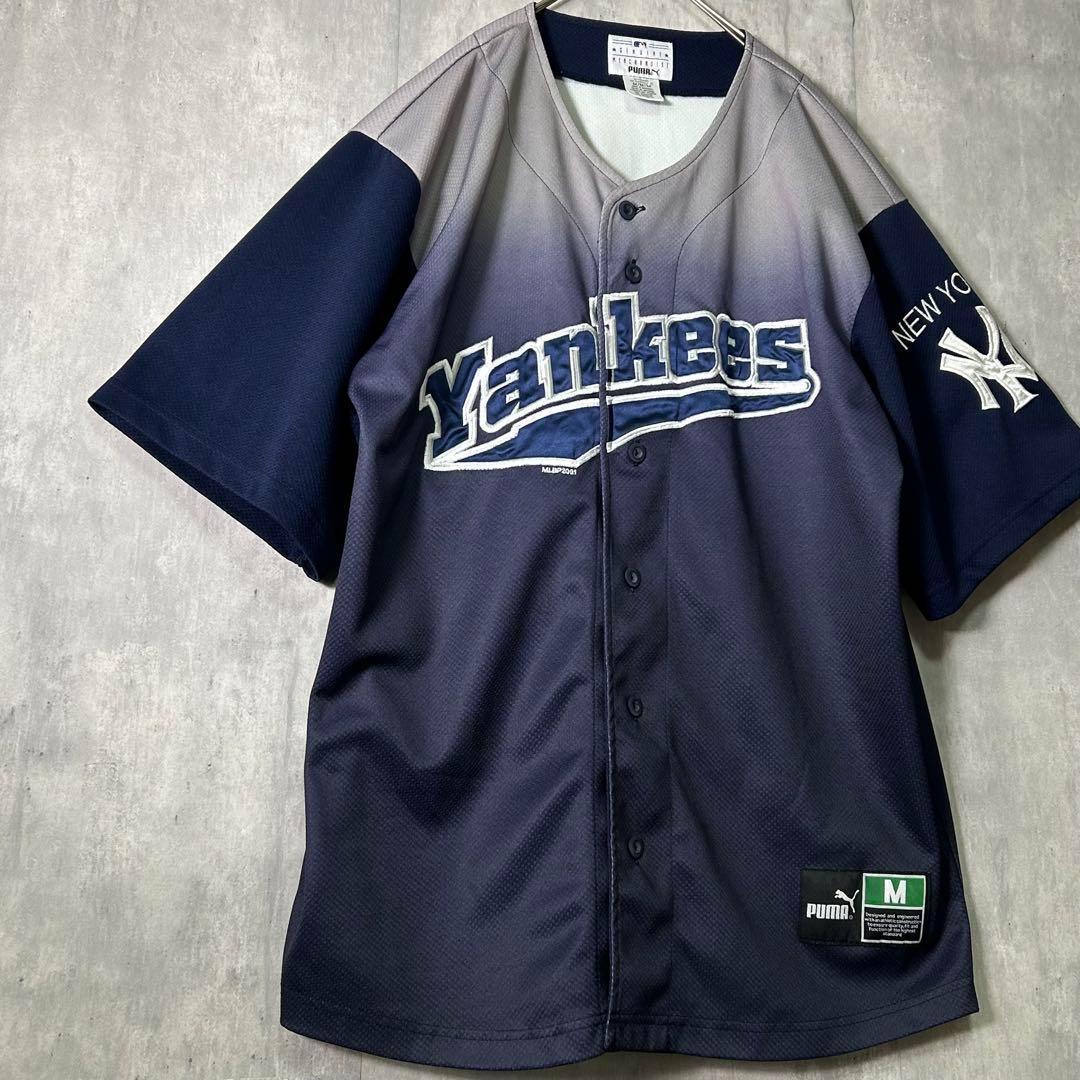 希少 Puma × MLB 公式 ヤンキース ベースボールシャツ ヴィンテージ