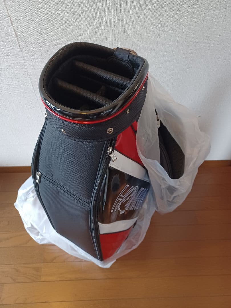 HONMA キャディバッグ 黒赤白