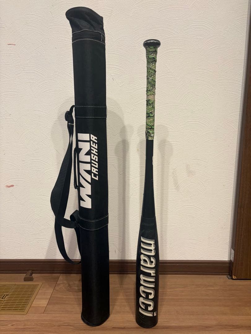 マルチ　ワニクラッシャー（緑）少年野球　80㎝　ケース付き　marucci