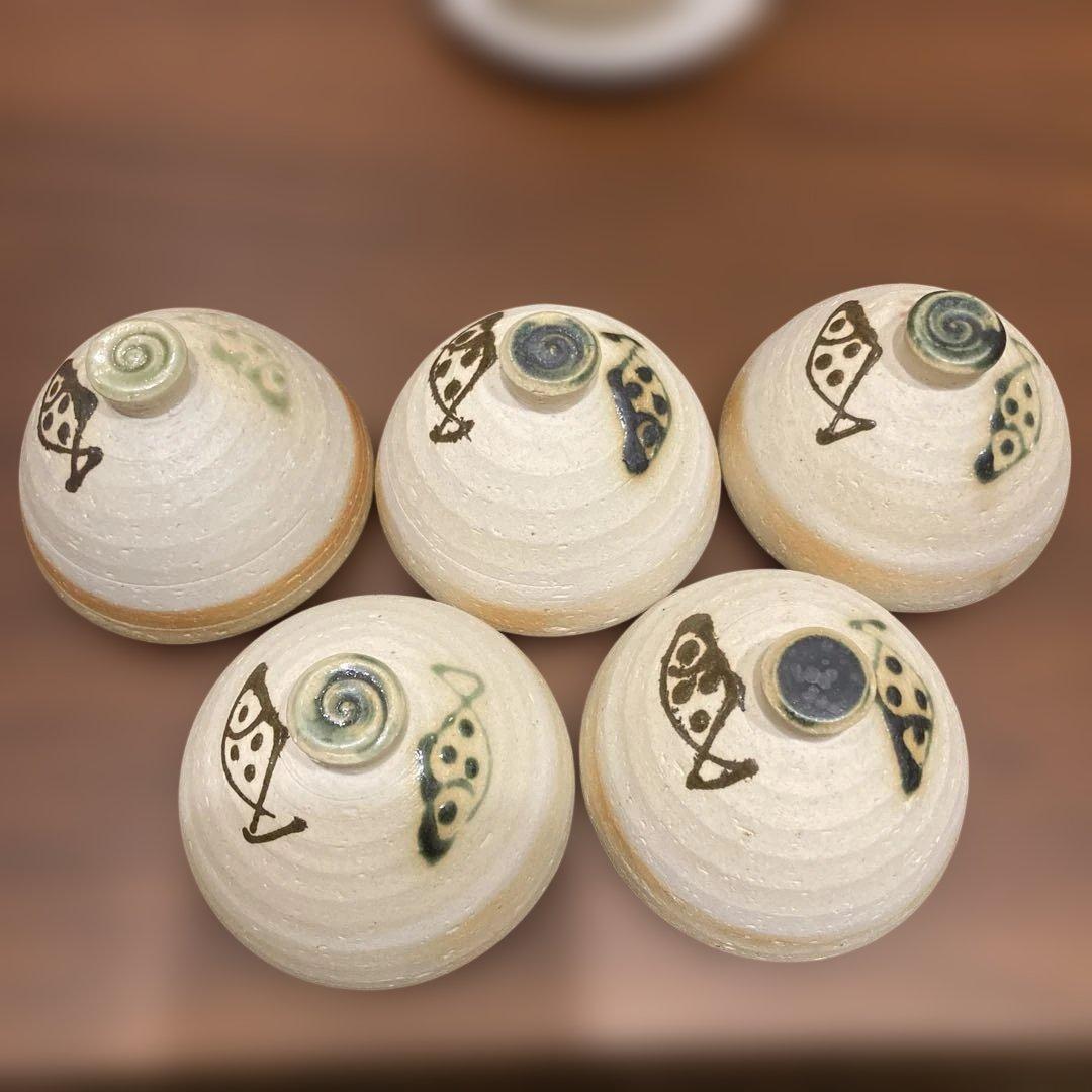 蓋付き茶碗 5個セット　魚　煮物