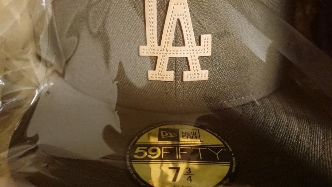 NEW ERA 59FIFTY MLB Leather Logo ドジャース