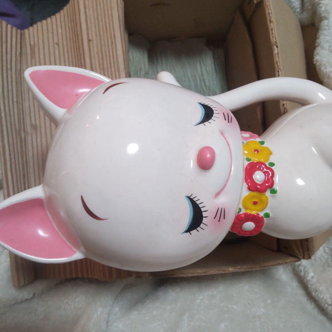 レア　RUNE 内藤ルネ 陶器 貯金箱 猫 昭和レトロ　箱有り