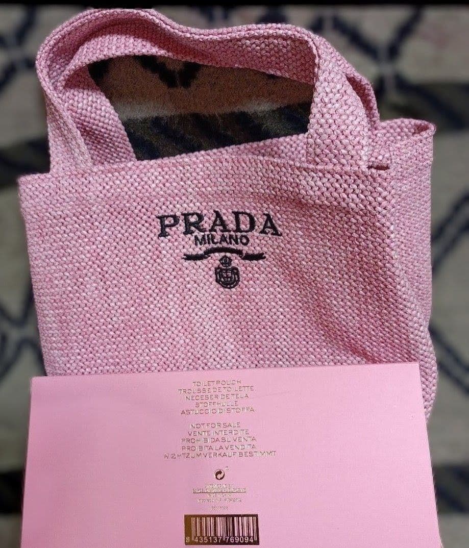 PRADA ラフィア ピンクトートバッグ ノベルティ非売品　【未使用】