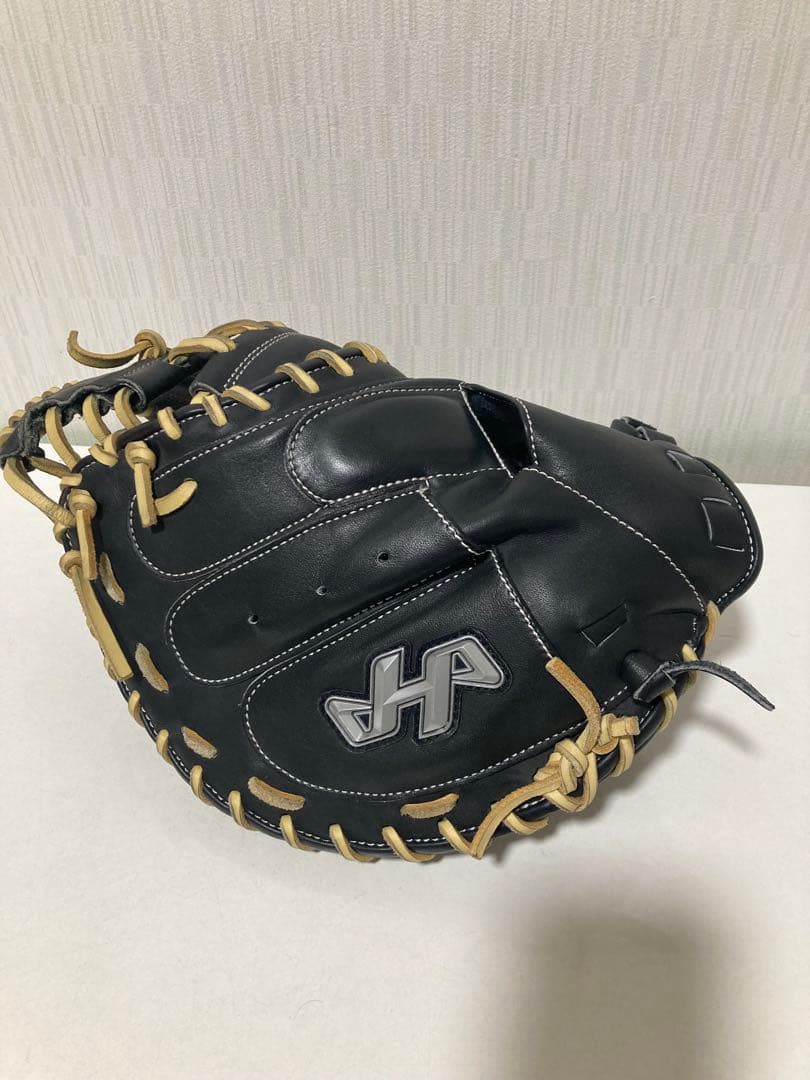 ハタケヤマ　軟式用キャッチャーミット黒 PRO-M08 美品　即戦力