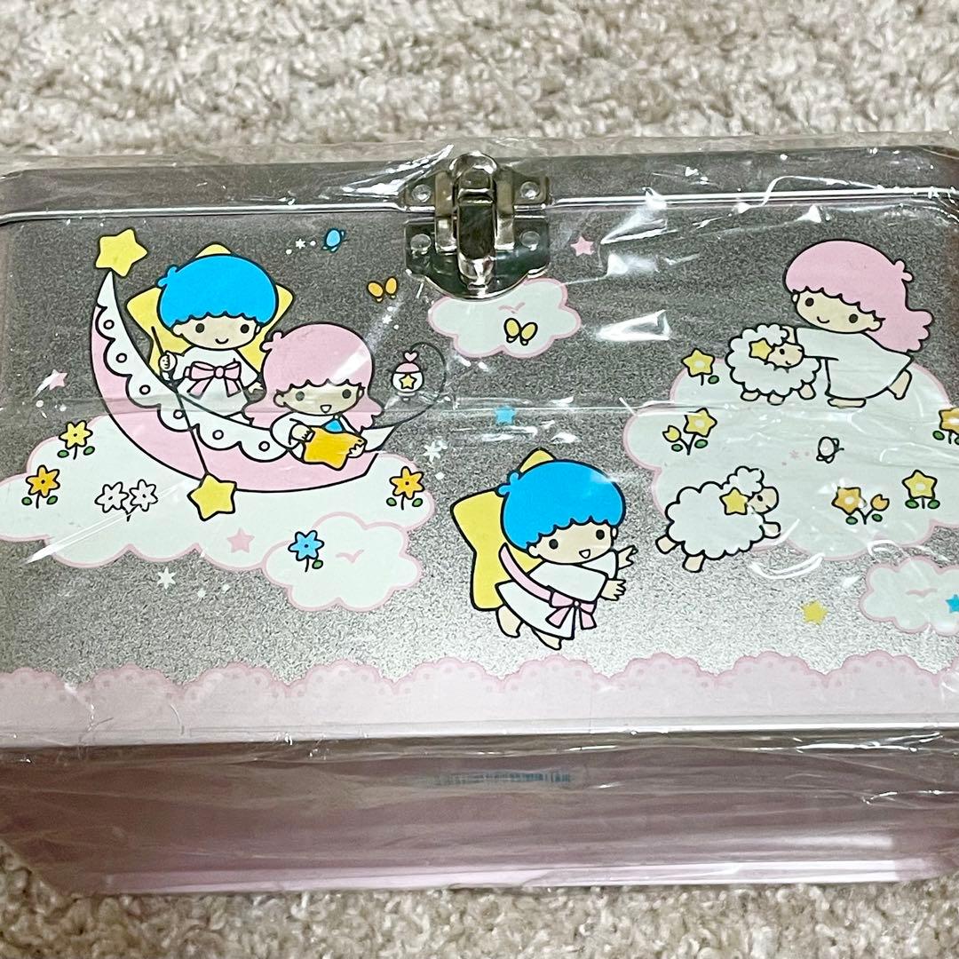 【未開封】リトルツインスターズ　キキララ　トランク型 取っ手付き缶　ケース　缶