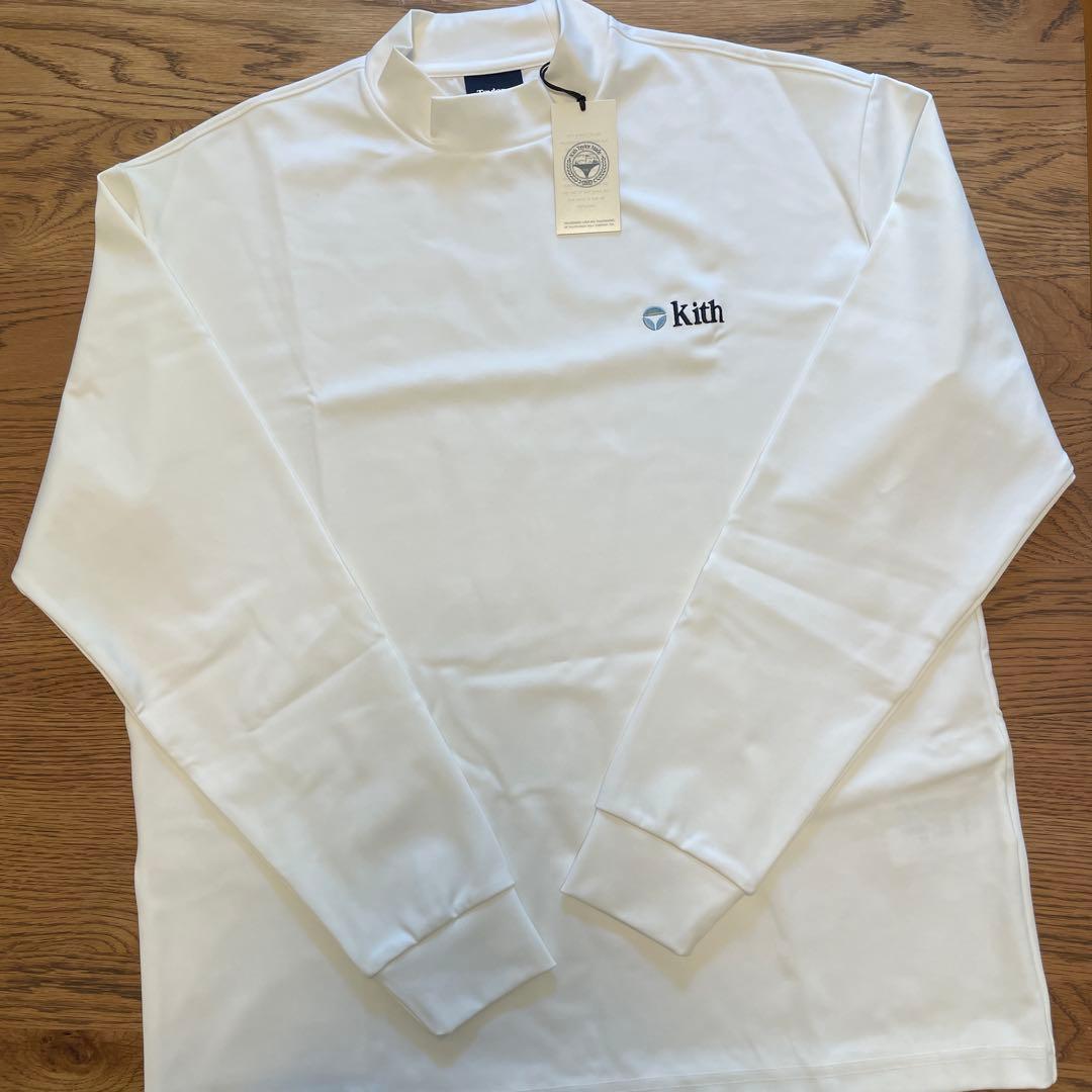 新品未使用タグ付　kith Taylormade モックネックロングシャツ　白