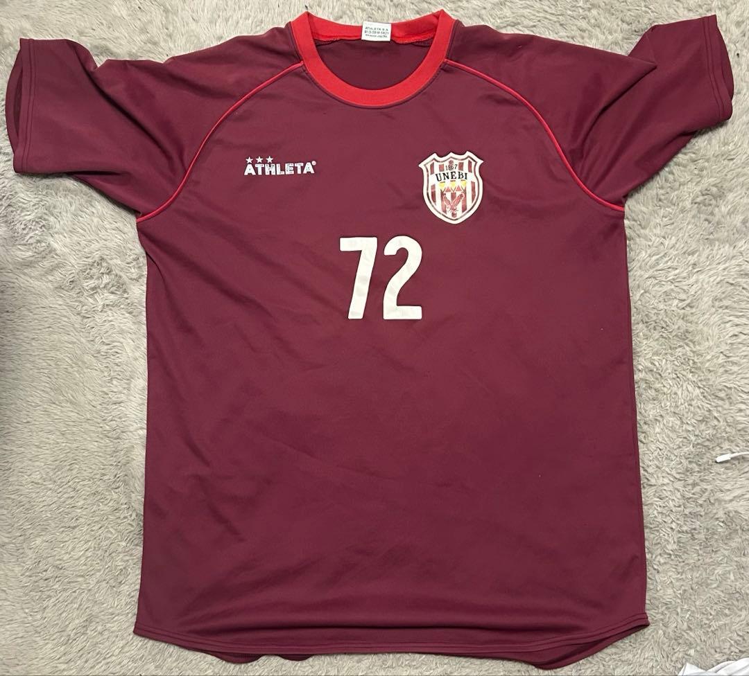 畝傍高校サッカー部ユニフォーム 上下 ホームアウェイ2セット ATHLETA