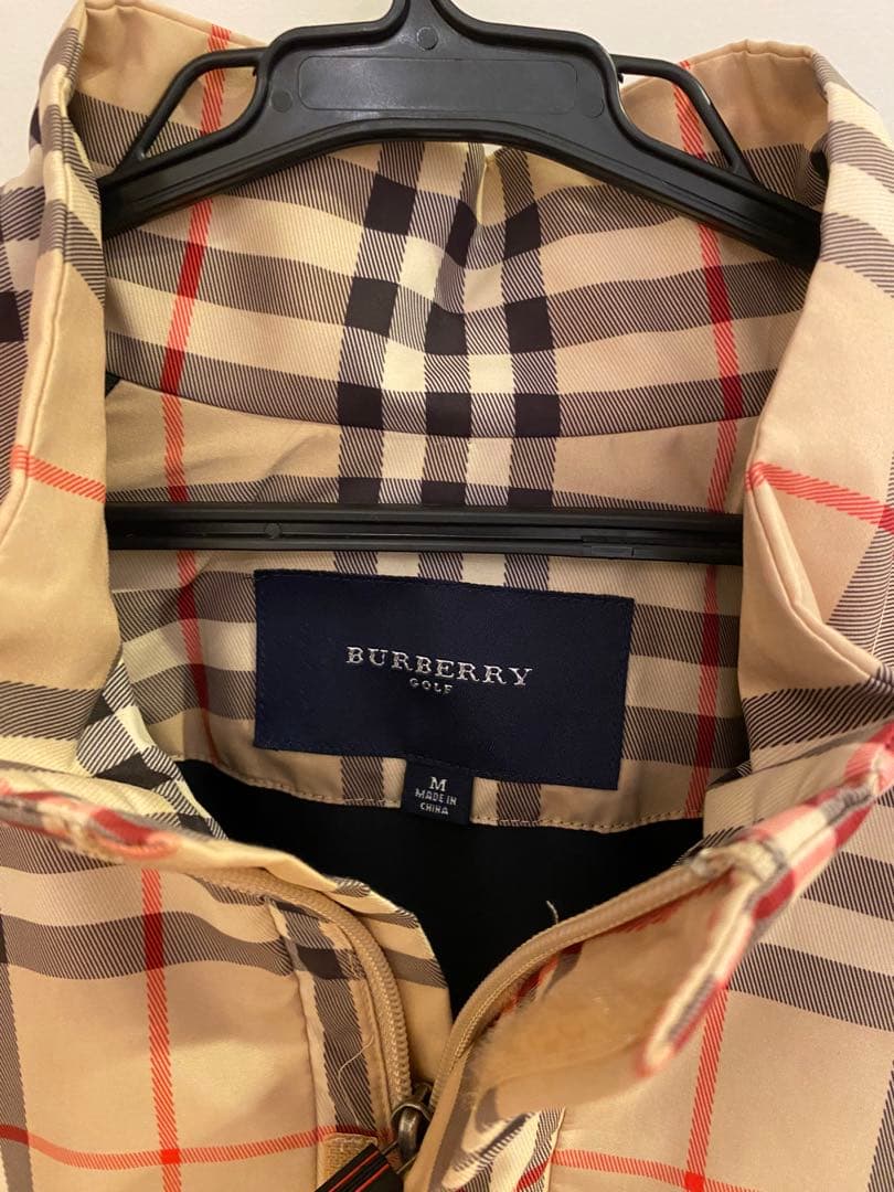 Burberry ゴルフチェック柄 ハーフジップジャケット