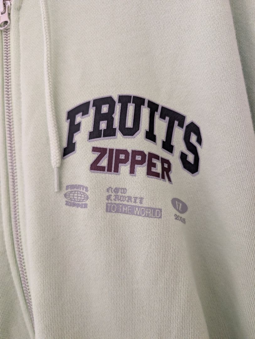 FRUITS ZIPPER YUI フルジップパーカー ゆいちゃん　XL みどり