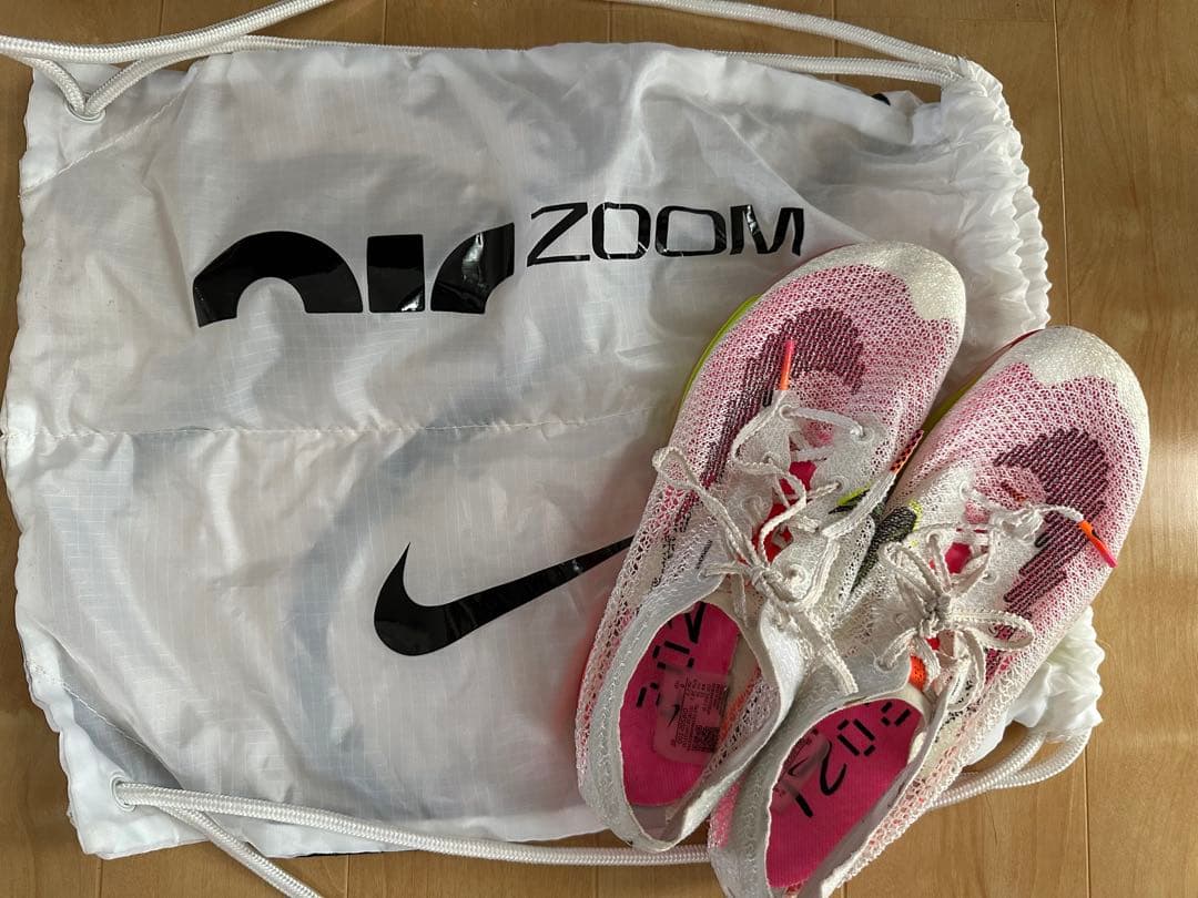 Nike Zoom スパイクシューズ ホワイト/ピンク/グリーン