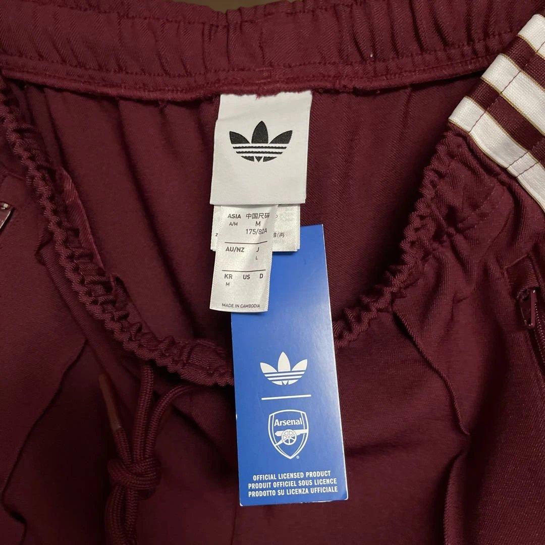 新品タグ付き　adidas Arsenalバーガンディジャージパンツ