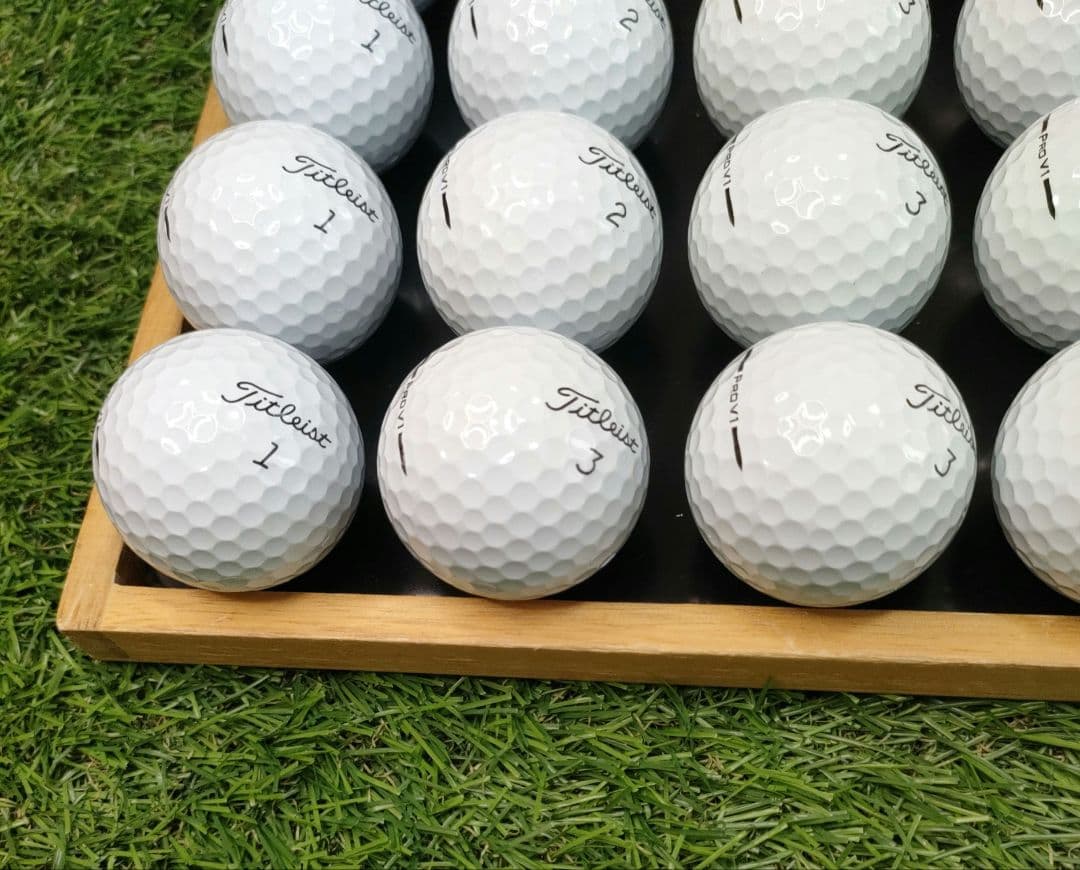 最新タイトリストPROV1　2025年モデル優良ロストボール20個。