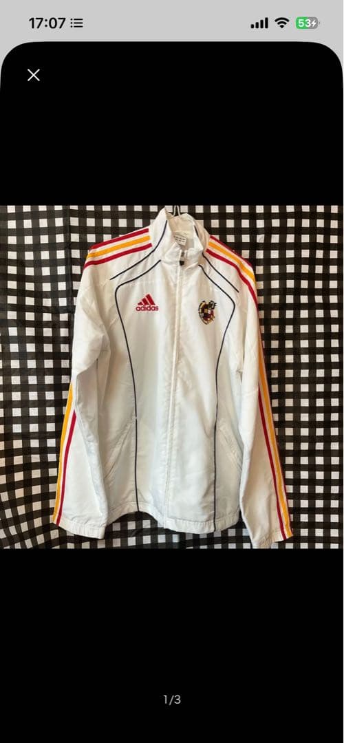 adidas ホワイト ジャージ　スペイン
