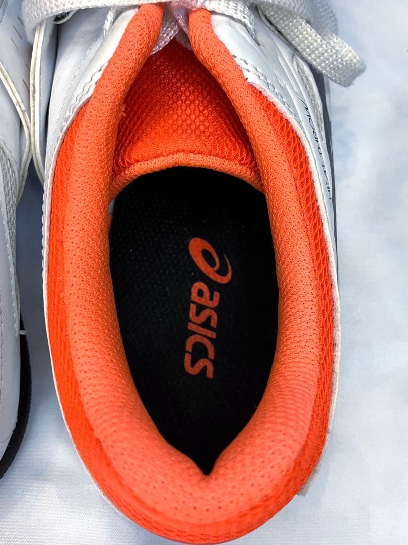 美品⭐️ASICS アシックス　円盤・砲丸投げ用シューズ　白/オレンジ25.0cm