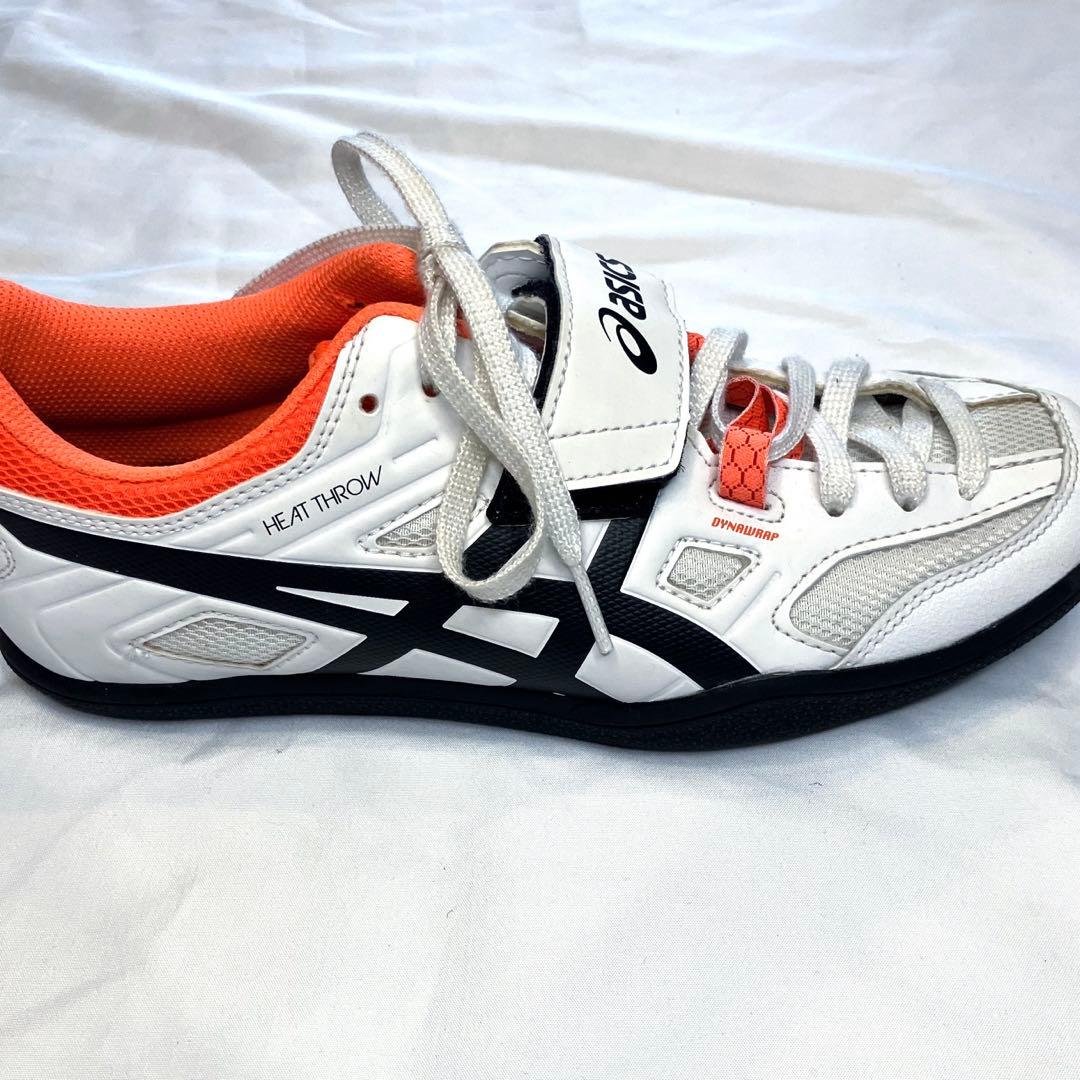 美品⭐️ASICS アシックス　円盤・砲丸投げ用シューズ　白/オレンジ25.0cm