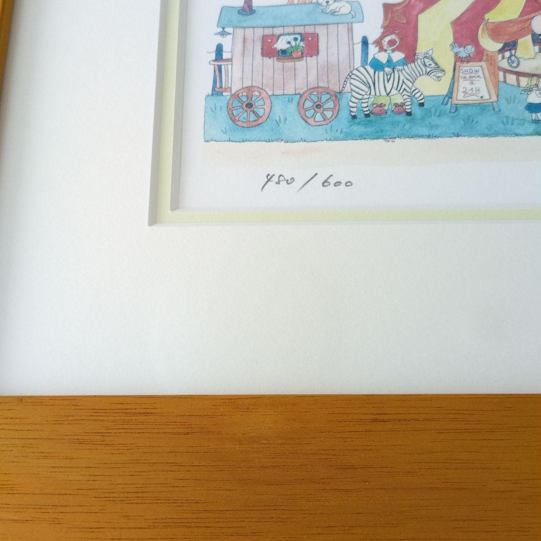 クリーブ 額付き サイン ·エディション有り 限定版画 人気画家 作品証明書付き