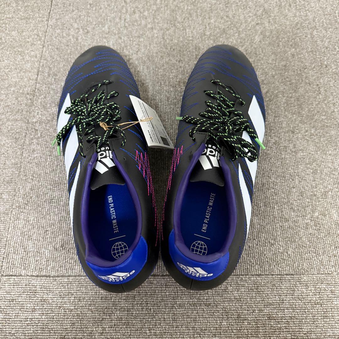 adidas ラグビー スパイクシューズ ブラック/ホワイト/ブルー31.5cm