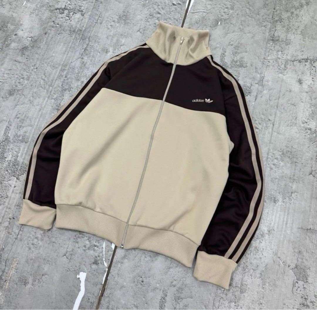 希少‼️adidas トラックジャケット ベージュ・黒