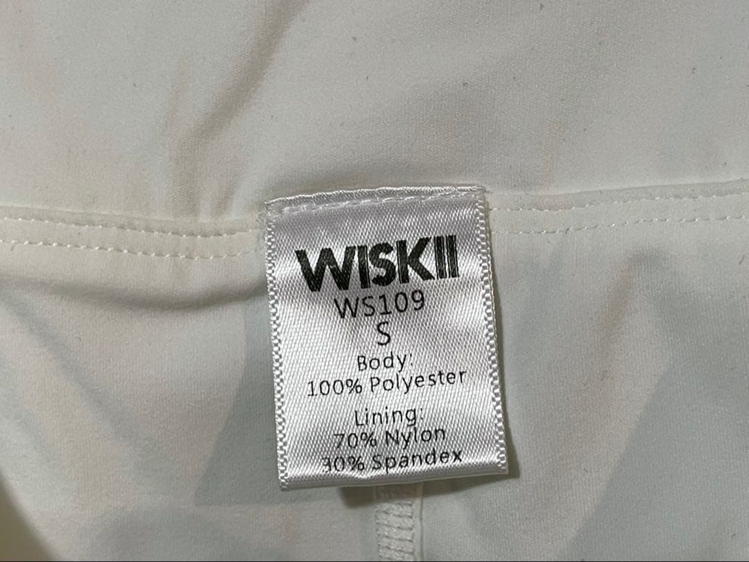 WISKII ホワイトプリーツスカート S